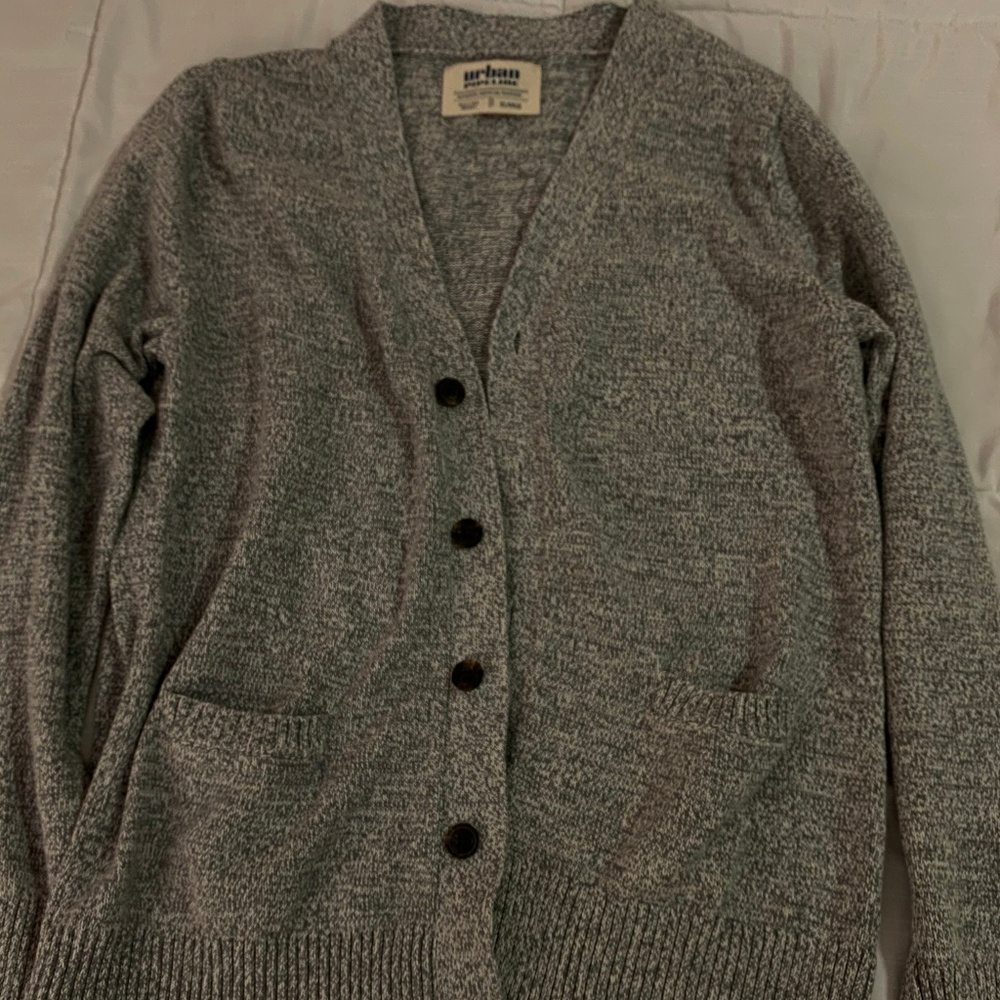 Grey "dad sweater"